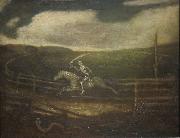 Albert Pinkham Ryder Die Rennbahn oder der Tod auf einem fahlen Pferd Sweden oil painting artist